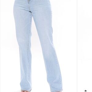 Fashion Nova Light Wash Straight Leg Jeans